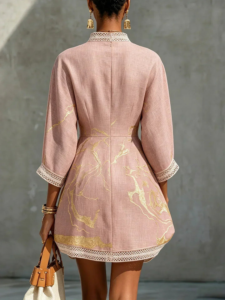 DELACROIX | Robe Tunique Brodée Col V Nicole