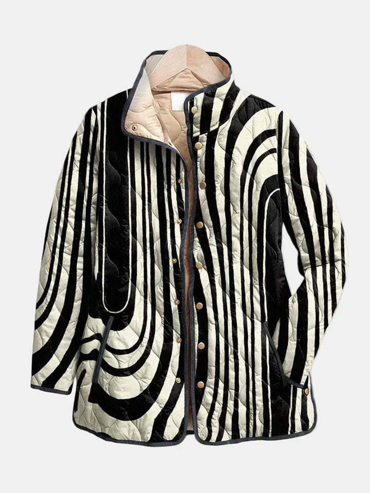 DELACROIX | Veste Matelassée Graphique Zébrée Sylvie
