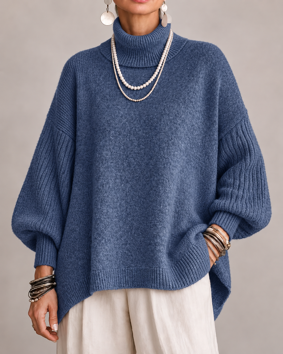 DELACROIX | Pull Col Roulé Oversize Pauline