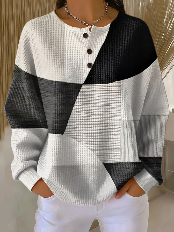 DELACROIX | Pull Gaufré Colorblock Juliette