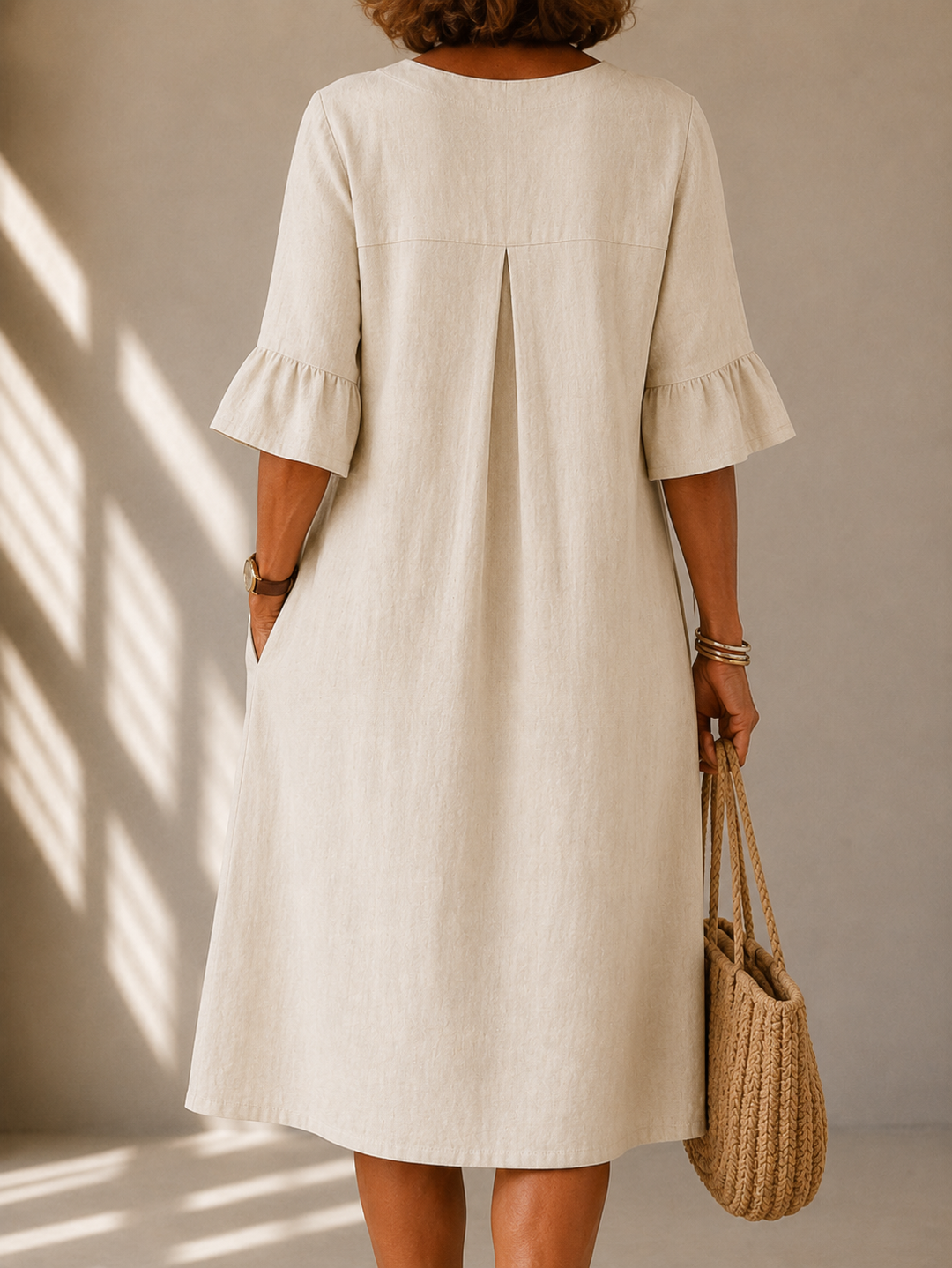 DELACROIX | Robe Boutonnée Pli Creux Charlotte