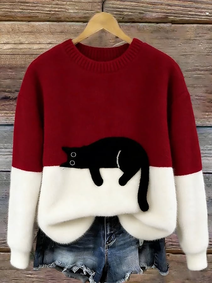DELACROIX | Pull Douillet Chat Endormi Charlotte