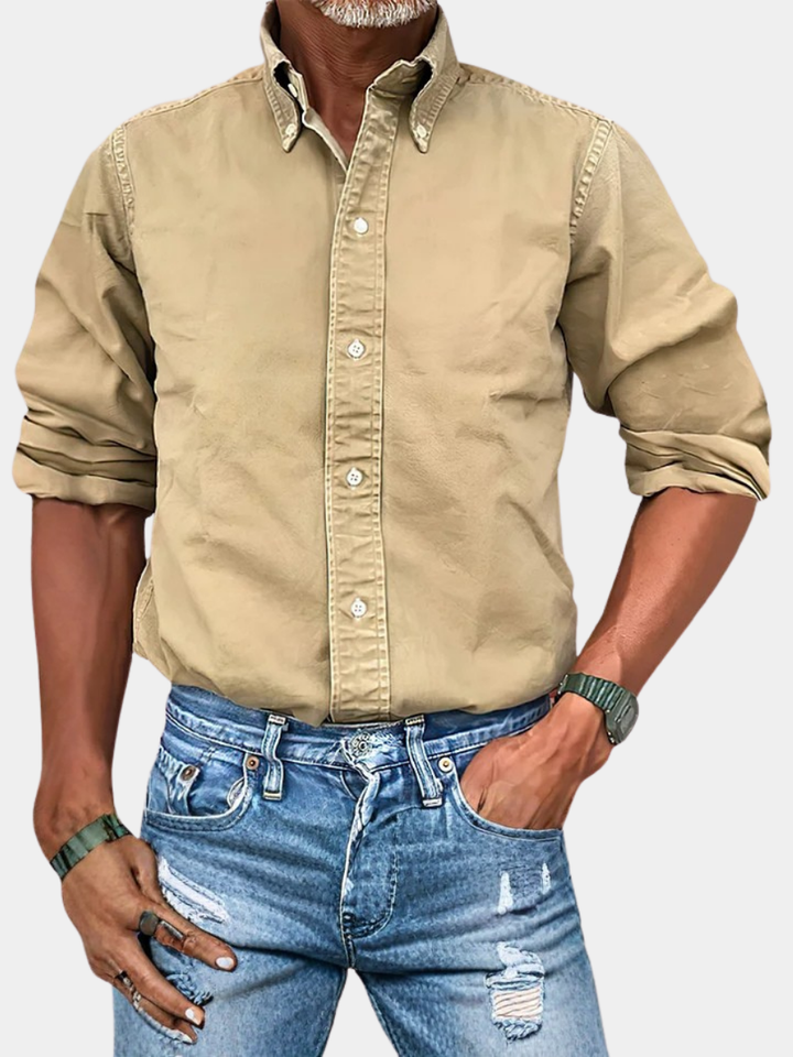 DELACROIX | CHEMISE À MANCHES LONGUES ANTI-PLIS POUR HOMME