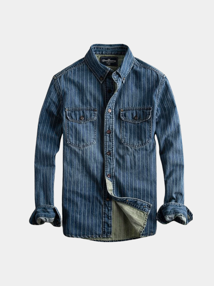 DELACROIX | CHEMISE À RAYURES MANCHES LONGUES POUR HOMME