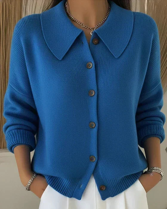 DELACROIX | Cardigan Boutonné Col Souple Mathilde