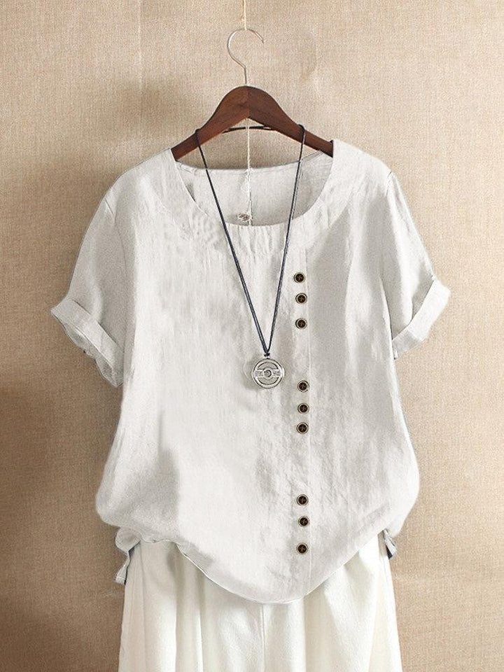 DELACROIX | Blouse Aérée avec Patte de Boutonnage Bianca