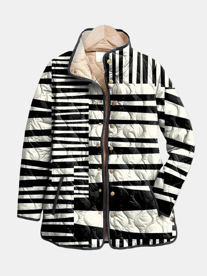 DELACROIX | Veste Matelassée Rayures Graphiques Véronique