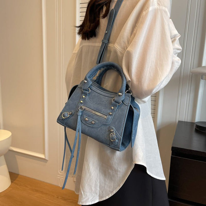 DELACROIX | SAC DENIM HORIZON BLEU