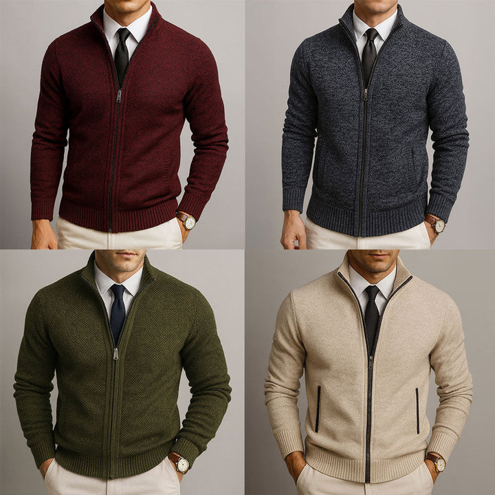 DELACROIX | Cardigan Zippé Col Montant Henri