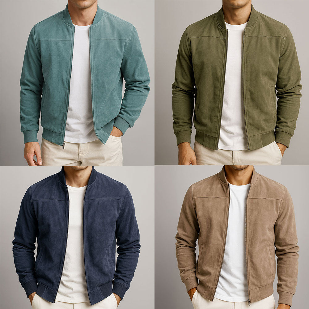 DELACROIX | Veste Bomber Effet Daim Antoine