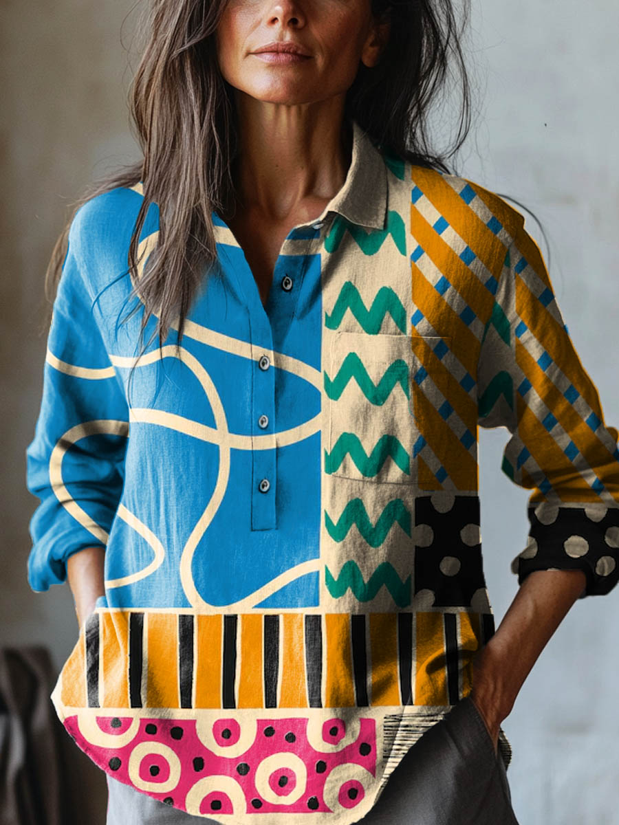 DELACROIX | Chemise Élégante à Motif Inès