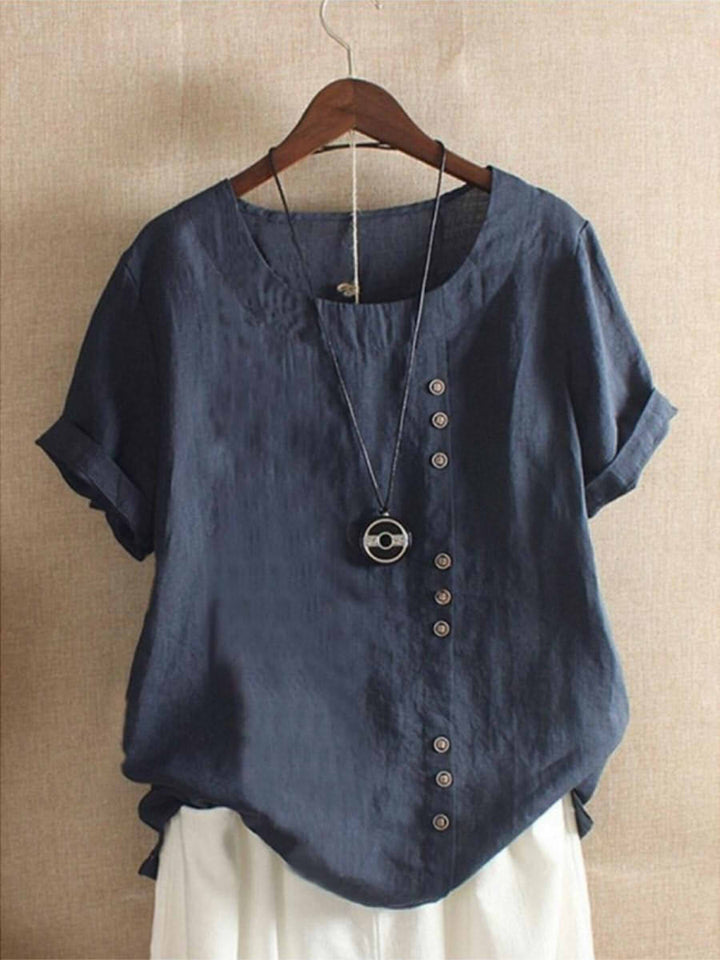 DELACROIX | Blouse Aérée avec Patte de Boutonnage Bianca