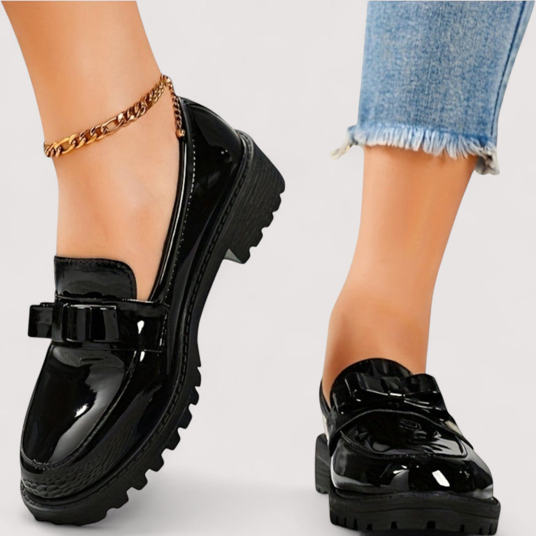 DELACROIX | Mocassins Vernis à Nœud Mathilde