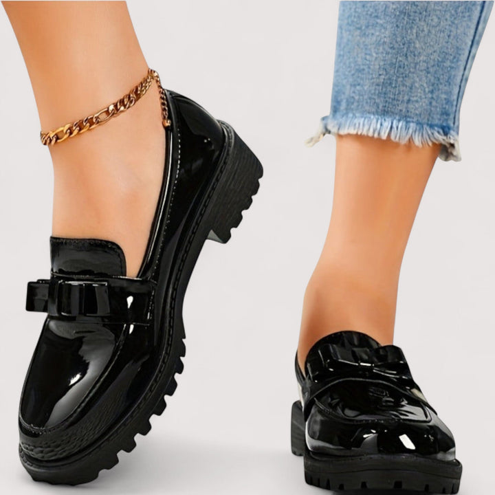 DELACROIX | Mocassins Vernis à Nœud Mathilde