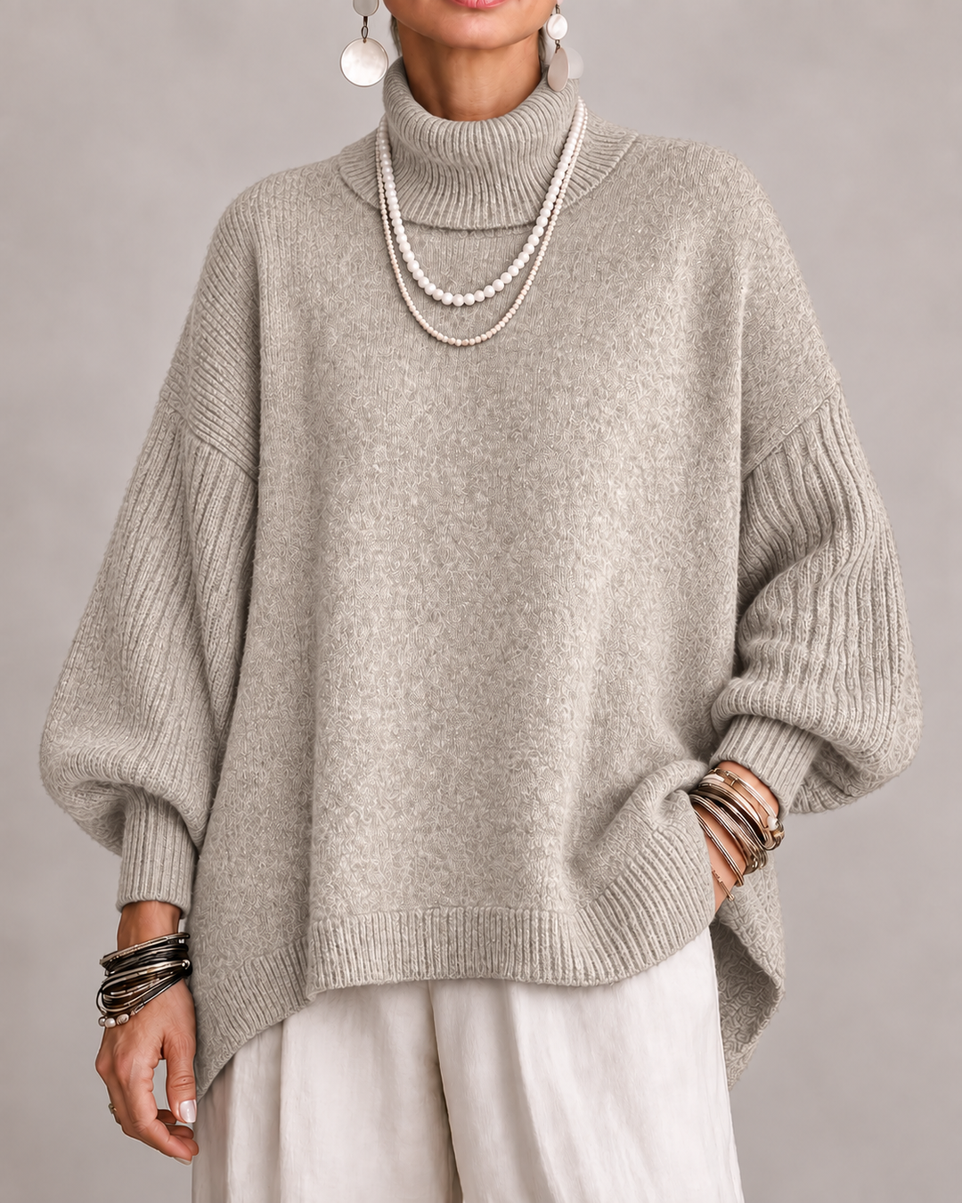 DELACROIX | Pull Col Roulé Oversize Pauline