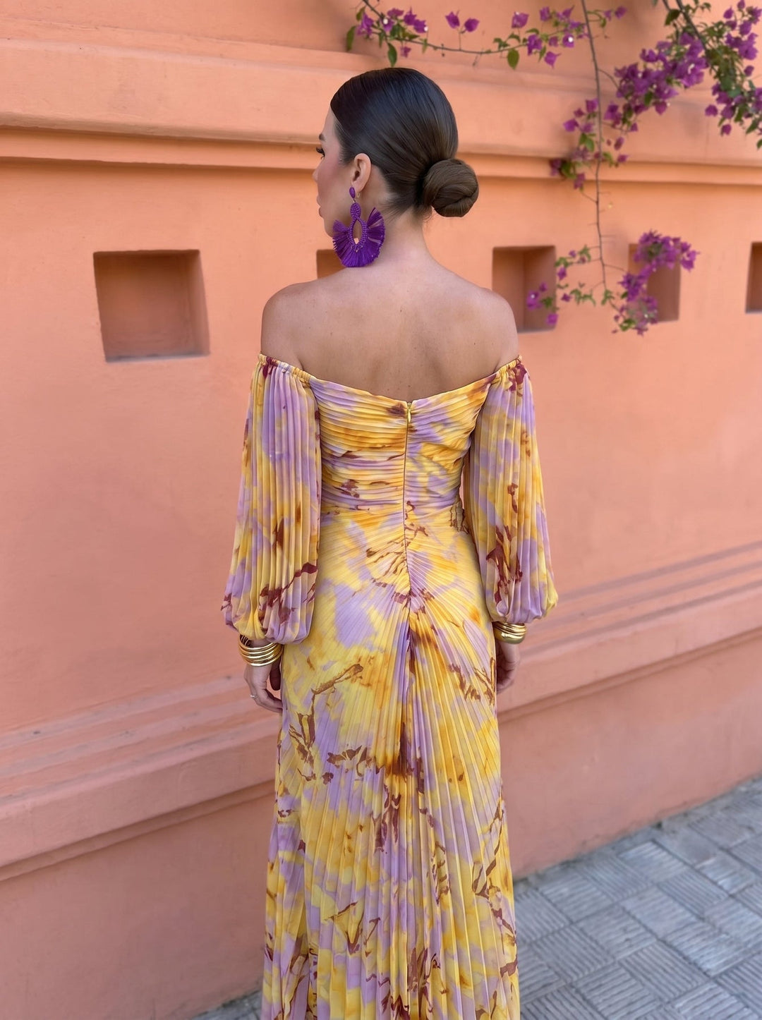 DELACROIX | Robe Longue Fleurie Col V Juliette
