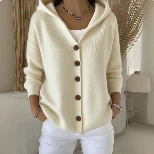 DELACROIX | Cardigan à Capuche Boutonné Marie