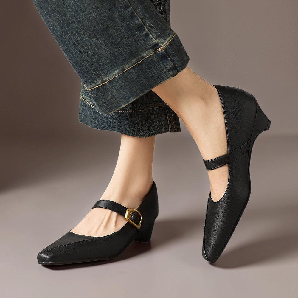 DELACROIX | Babies Pointues Boucle Dorée pour Femme Catherine