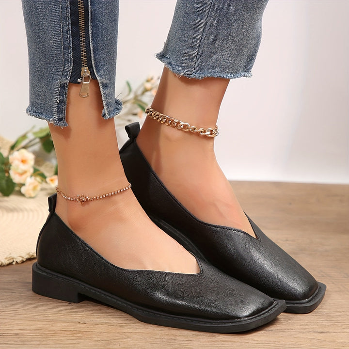 DELACROIX | Ballerines Bout Carré Échancrées pour Femme Chloé