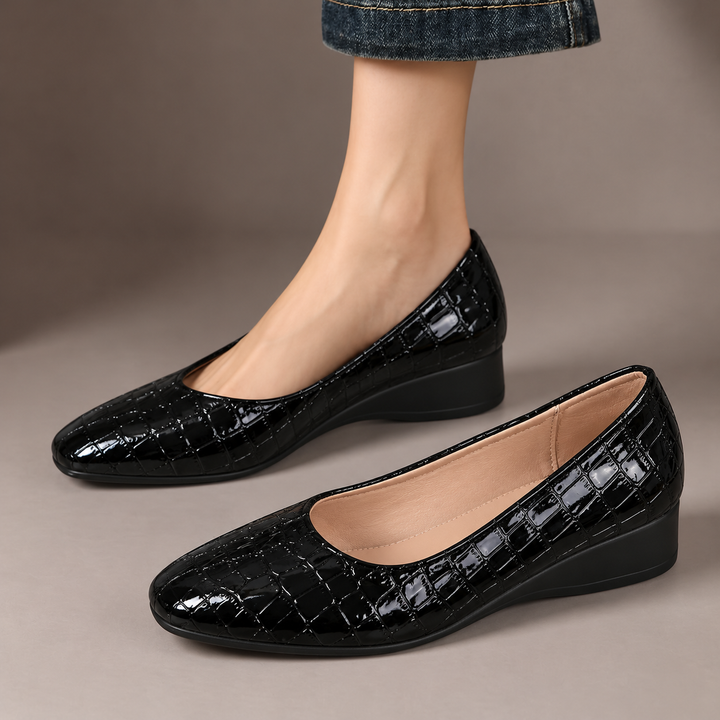 DELACROIX | Ballerines Compensées Vernies pour Femme Aveline