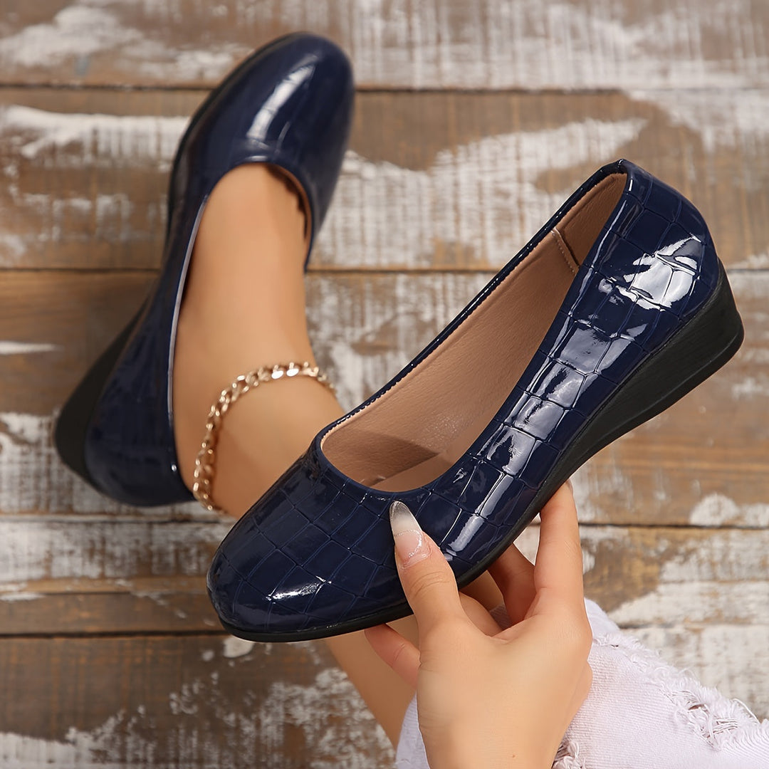 DELACROIX | Ballerines Compensées Vernies pour Femme Aveline