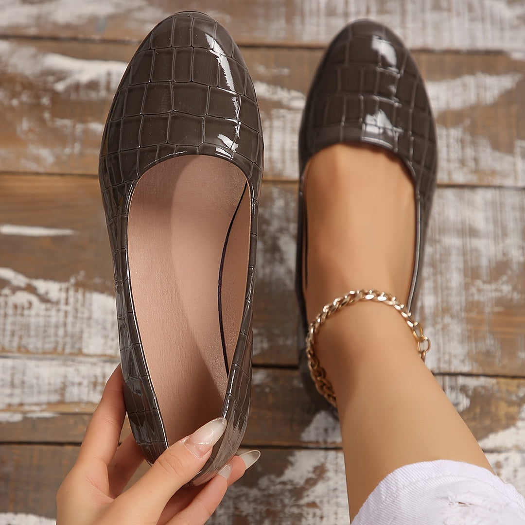 DELACROIX | Ballerines Compensées Vernies pour Femme Aveline