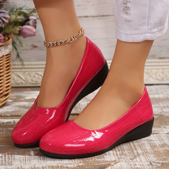 DELACROIX | Ballerines Compensées Vernies pour Femme Aveline