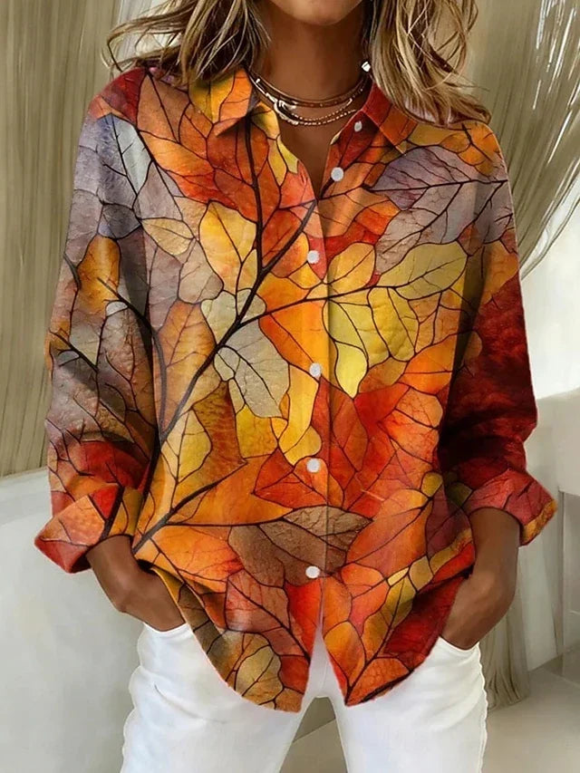 DELACROIX | Blouse Imprimé Feuilles pour Femme Nathalie