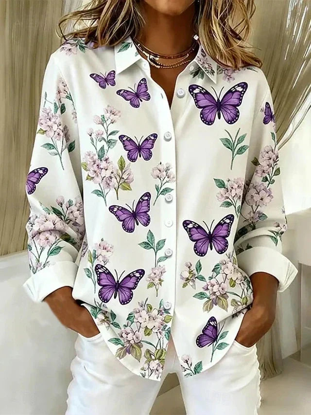 DELACROIX | Blouse Imprimé Papillons pour Femme Lucie
