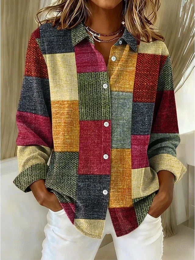 DELACROIX | Blouse Patchwork Carreaux pour Femme Sylvie