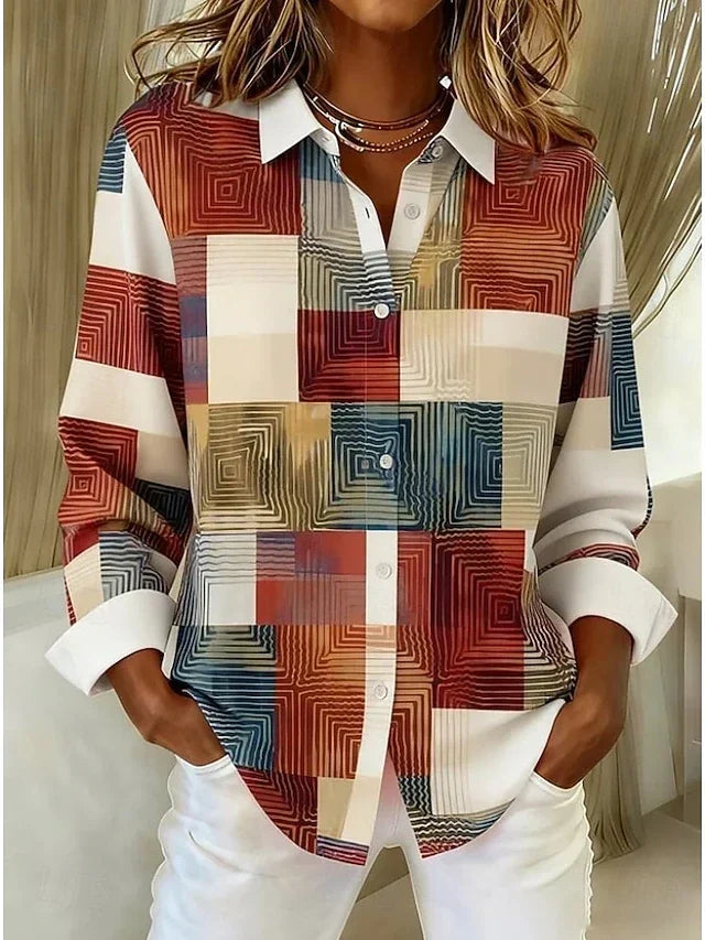 DELACROIX | Blouse Patchwork Carreaux pour Femme Sylvie
