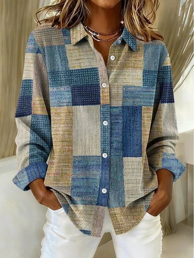 DELACROIX | Blouse Patchwork Carreaux pour Femme Sylvie