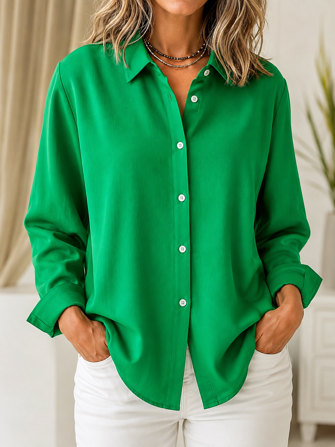 DELACROIX | Blouse Unie Coupe Ample pour Femme Juliette