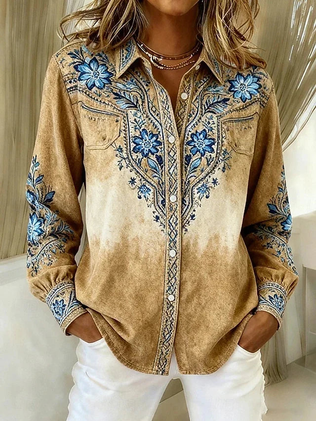 DELACROIX | Blouse Western Fleurie pour Femme Mathilde