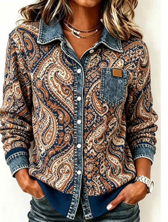 DELACROIX | Chemise Boutonnée Motif Paisley pour Femme Aveline