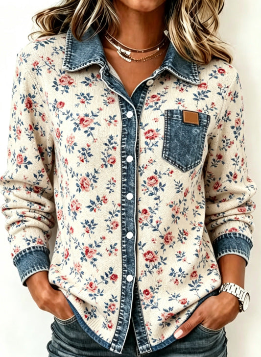 DELACROIX | Chemise Boutonnée Petites Fleurs pour Femme Pauline