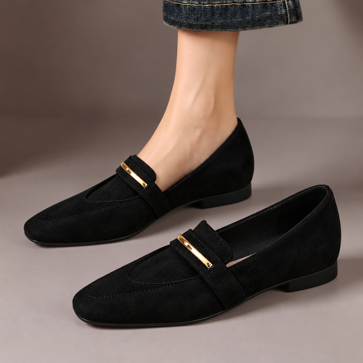 DELACROIX | Mocassins à Barrette Dorée pour Femme Sandrine
