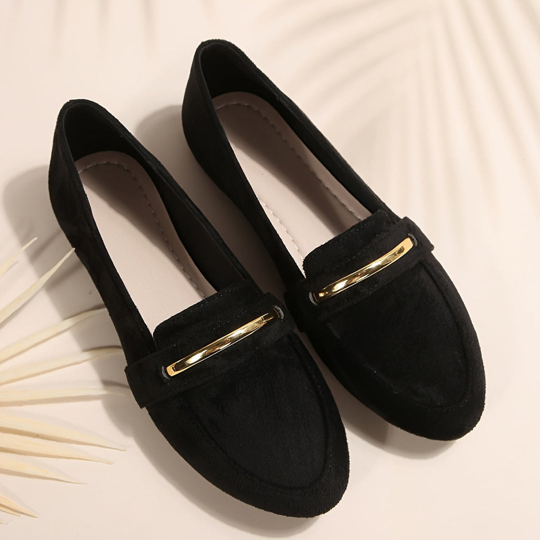DELACROIX | Mocassins à Barrette Dorée pour Femme Sandrine