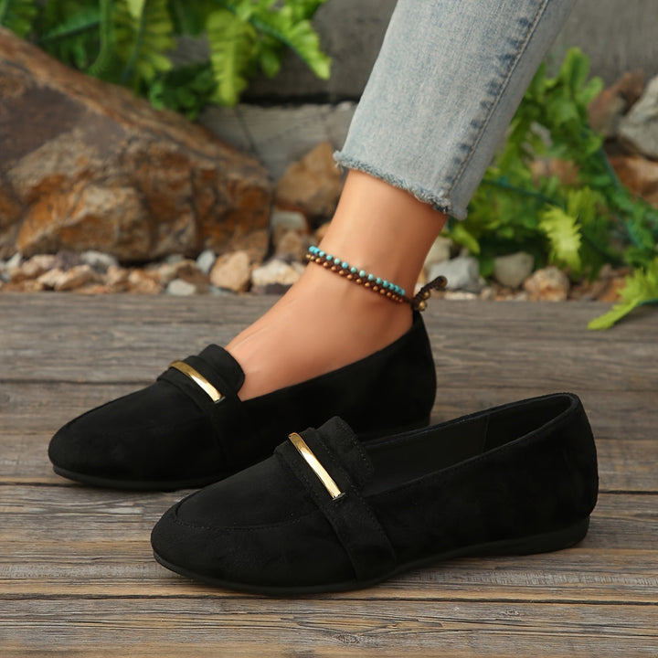 DELACROIX | Mocassins à Barrette Dorée pour Femme Sandrine