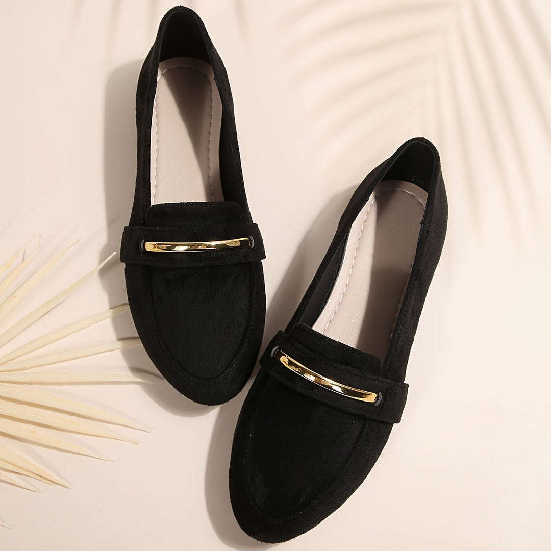 DELACROIX | Mocassins à Barrette Dorée pour Femme Sandrine