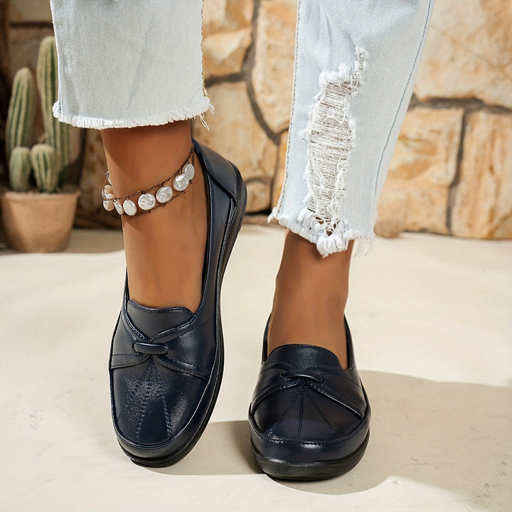DELACROIX | Mocassins à Nœud Plissé pour Femme Claire