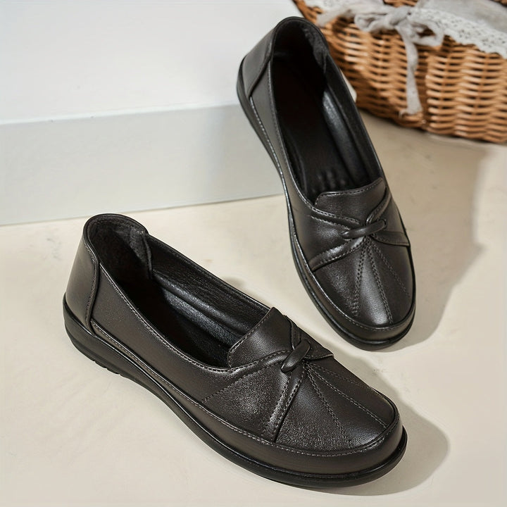 DELACROIX | Mocassins à Nœud Plissé pour Femme Claire