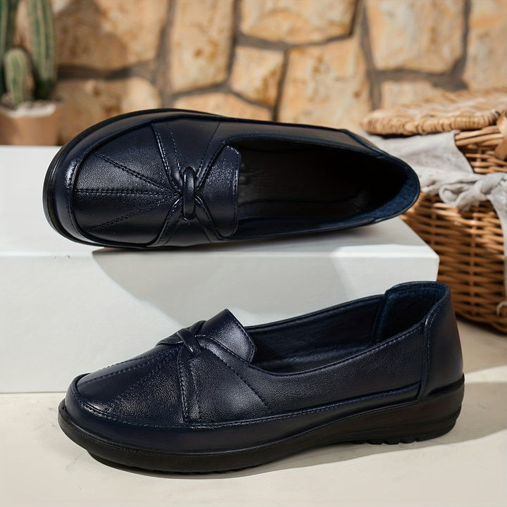 DELACROIX | Mocassins à Nœud Plissé pour Femme Claire