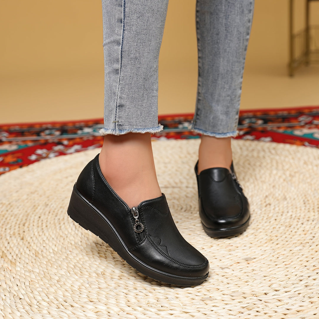 DELACROIX | Mocassins Compensés à Zip pour Femme Marie