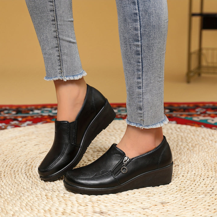 DELACROIX | Mocassins Compensés à Zip pour Femme Marie