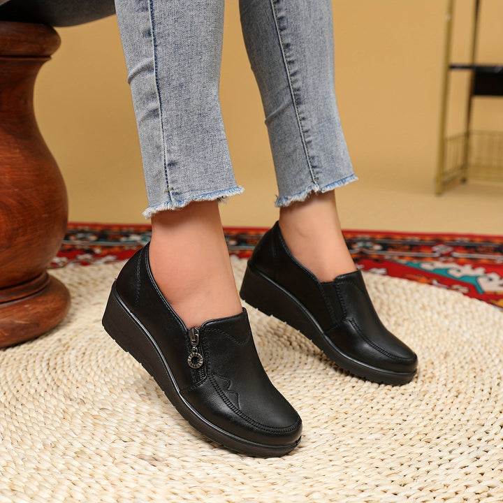 DELACROIX | Mocassins Compensés à Zip pour Femme Marie