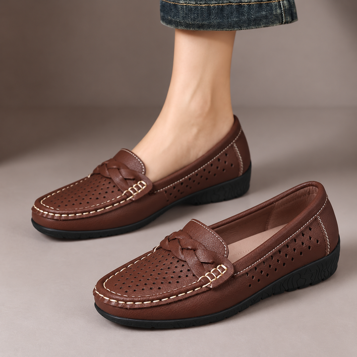 DELACROIX | Mocassins Perforés à Nœud pour Femme Nicole