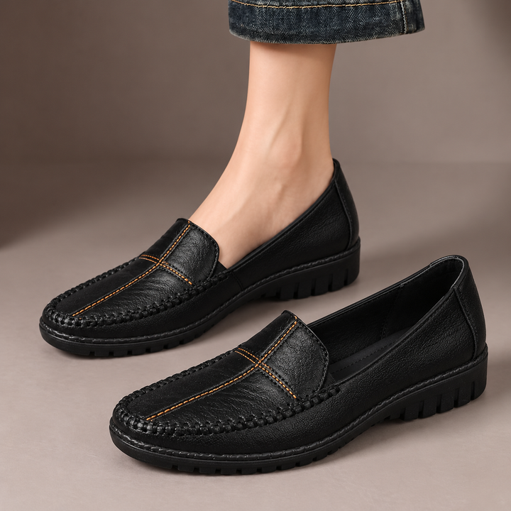 DELACROIX | Mocassins Surpiqués à Enfiler pour Femme Michèle