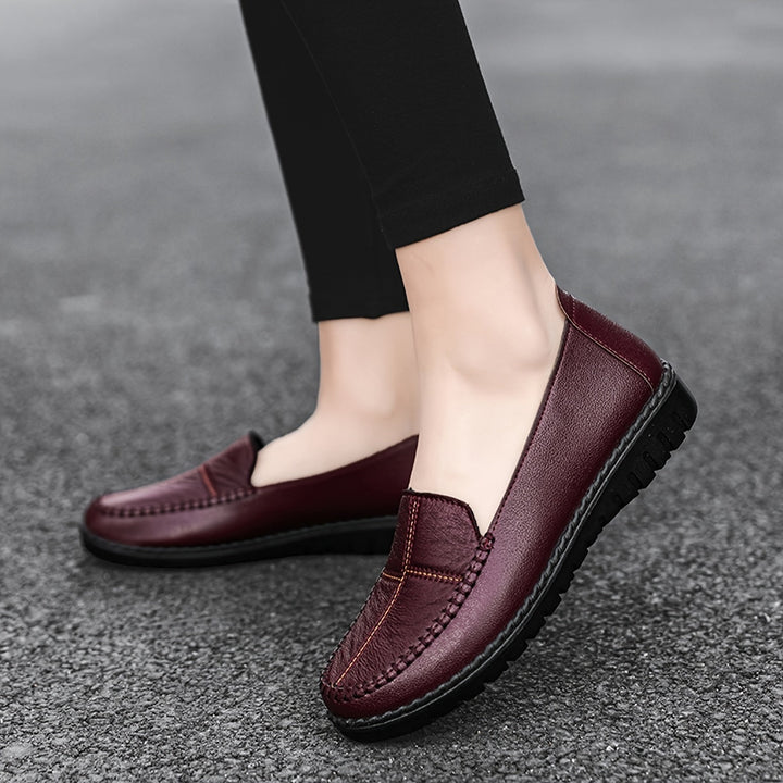 DELACROIX | Mocassins Surpiqués à Enfiler pour Femme Michèle