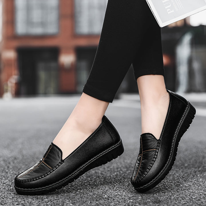DELACROIX | Mocassins Surpiqués à Enfiler pour Femme Michèle